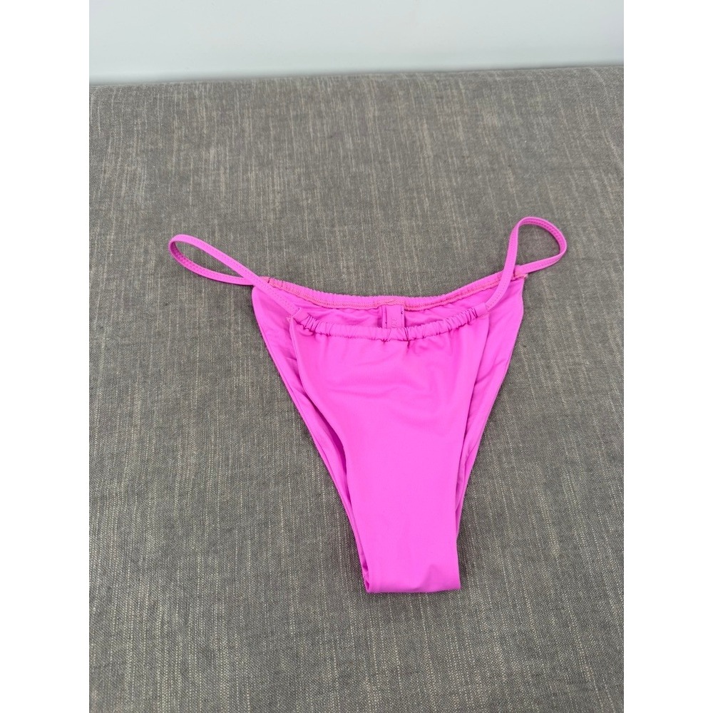 SKIMS Recycled Swim String Bikini Bottom Neon Orchid Pink Size M Medium NWT